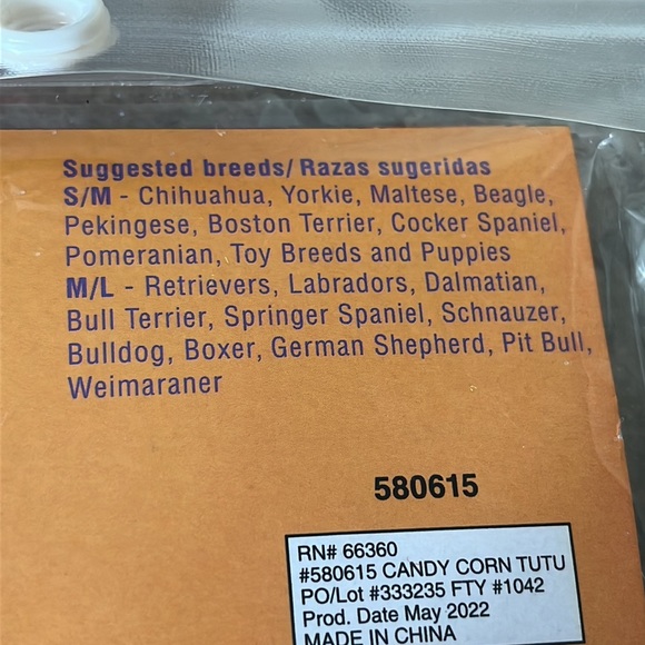 NWT Orange, Yellow & White Dog or Cat Tutu - Picture 3 of 3